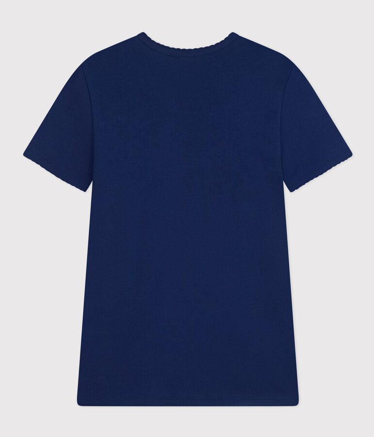 Camiseta L'ICONIQUE de algod&oacute;n de punto cocotte para mujer azul