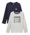 Juego de 2 camisetas de niño: serigrafiada + lisa variante 1
