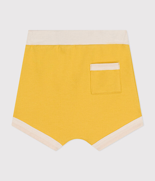 Pantal&oacute;n corto de mulet&oacute;n ligero para beb&eacute; amarillo