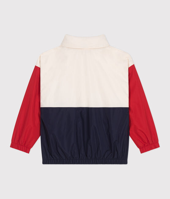 Cortavientos infantil con capucha plegable blanco AVALANCHE/ MULTICO