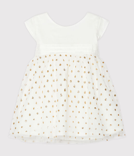 Vestido para bebé niña blanco MARSHMALLOW/amarillo OR