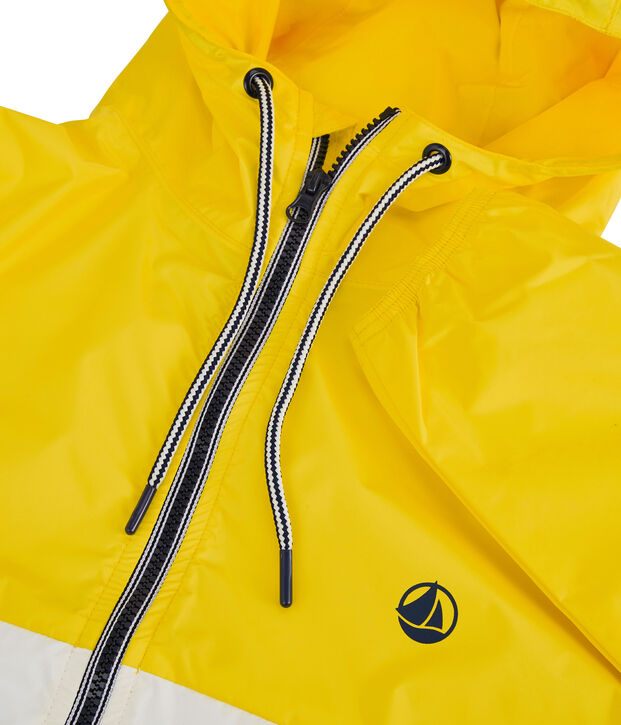 Cortavientos corto unisex azul/blanco/amarillo