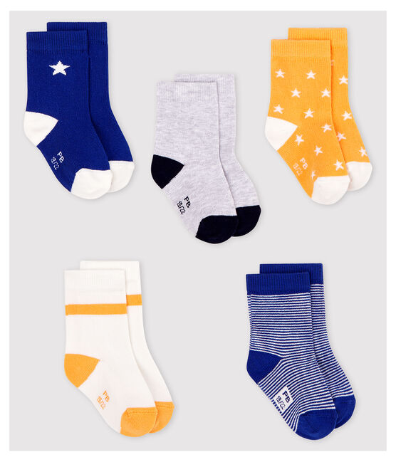 Lote de 5 pares de calcetines con dibujo de bebé niño variante 2