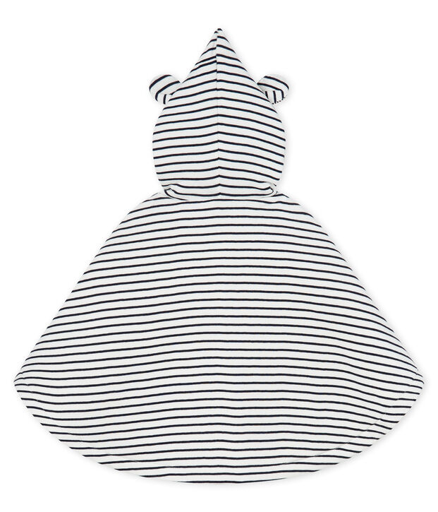 Capa ic&oacute;nica para beb&eacute; de acanalado acolchado blanco/azul