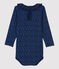 Bodi de algodón de bebé. azul MEDIEVAL/blanco MULTICO