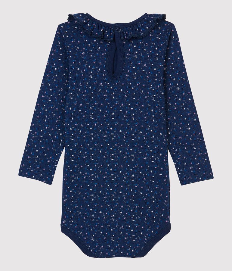 Bodi de algod&oacute;n de beb&eacute;. azul/multicolor