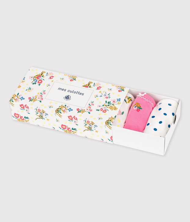 Juego de 5 braguitas con estampado de pantera de ni&ntilde;a de algod&oacute;n multicolor