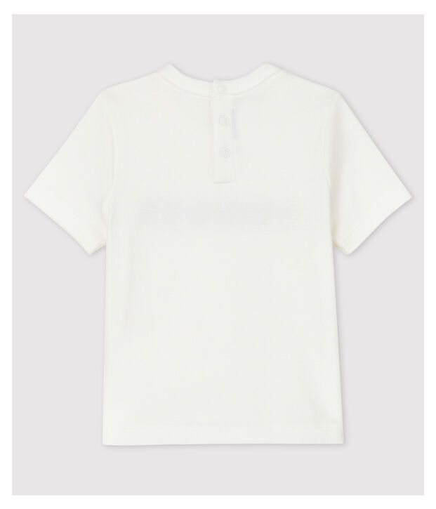 Camiseta de algod&oacute;n para beb&eacute;. blanco