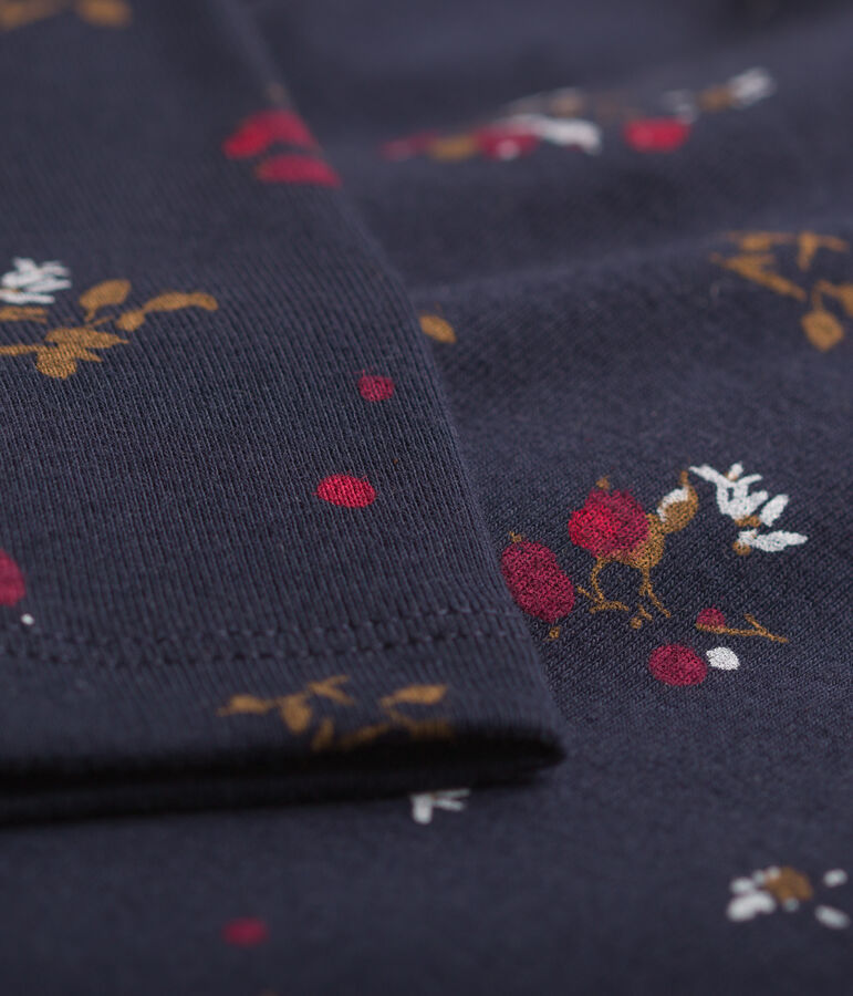 Body de manga larga de algod&oacute;n para beb&eacute;. azul SMOKING/blanco MULTICO