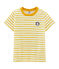 Camiseta de manga corta para niño beige COQUILLE+BOUDOR