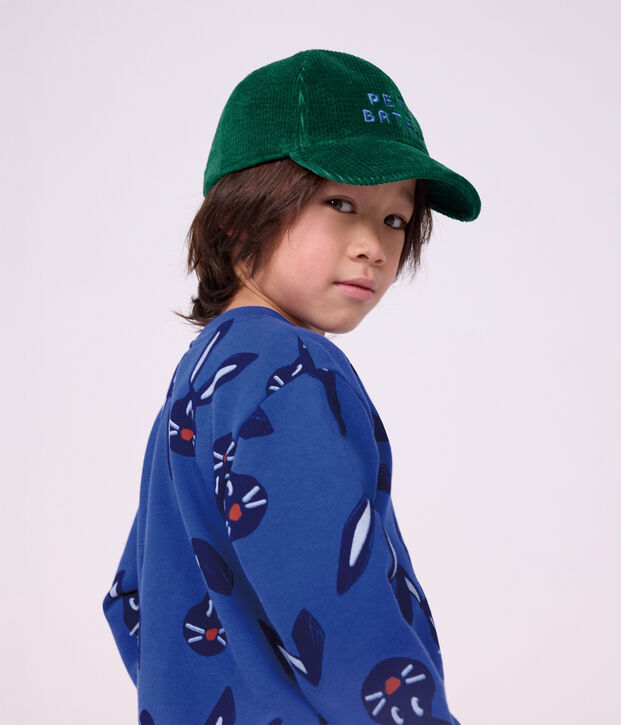Sudadera infantil de algod&oacute;n con estampado de animal azul/multicolor