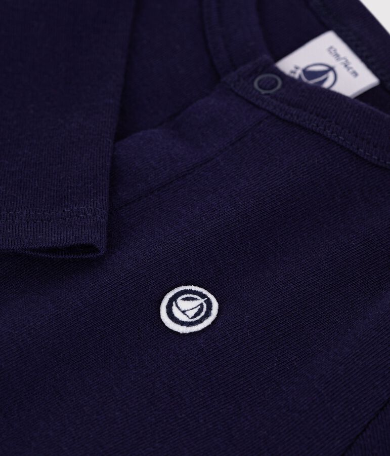 C&aacute;rdigan de algod&oacute;n liso para beb&eacute; azul