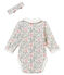 Body con cuello de manga larga con diadema a conjunto para bebé niña estampado blanco MARSHMALLOW/blanco MULTICO