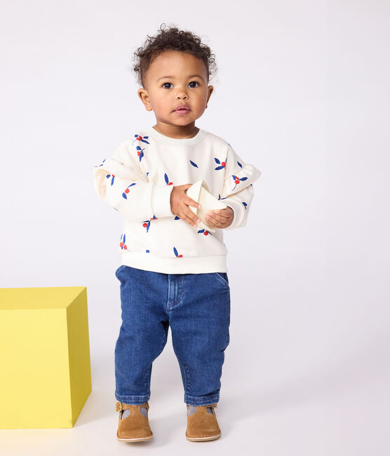 Sudadera de algodón con estampado de frutos y volantes para bebé MILK/ MULTICO