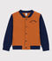 Chaqueta de béisbol de muletón de niña / niño marron ECUREUIL/ MEDIEVAL