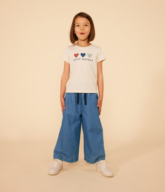 Camiseta de punto ligero para niña blanco AVALANCHE/ MEDIEVAL