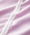 Pijama enterizo sin pies de bebé de rayas rosas de algodón y lyocell rosa BOHEME/blanco MARSHMALLOW