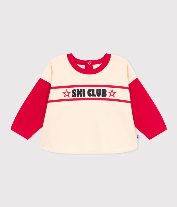 Sudadera de mulet&oacute;n estampada para beb&eacute; crudo/CORIDA