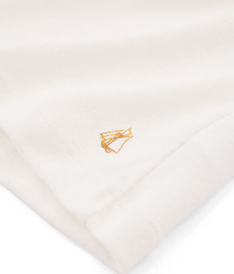 Camiseta manga corta infantil para ni&ntilde;a blanco