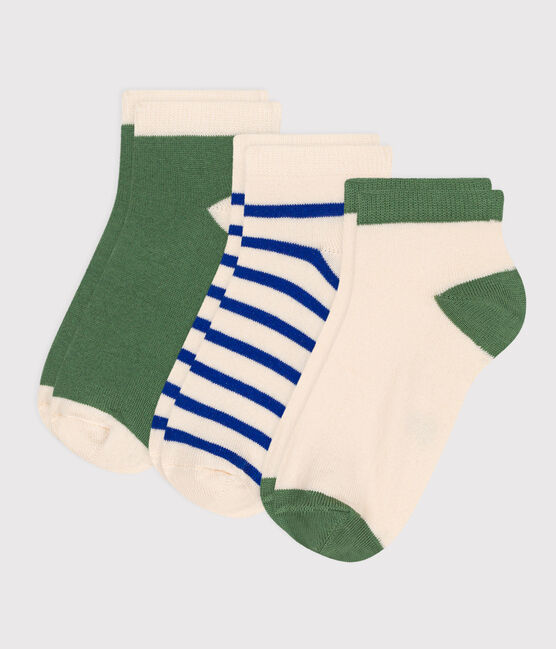 3 pares de calcetines infantiles de algodón a rayas variante 1
