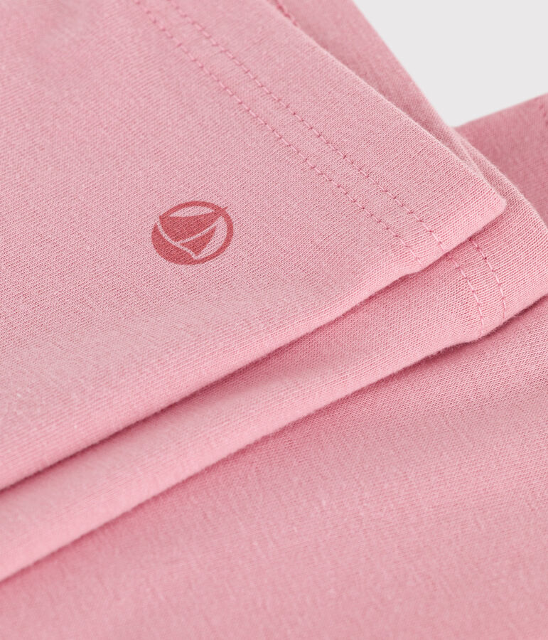 Leggings infantiles de algod&oacute;n liso rosa