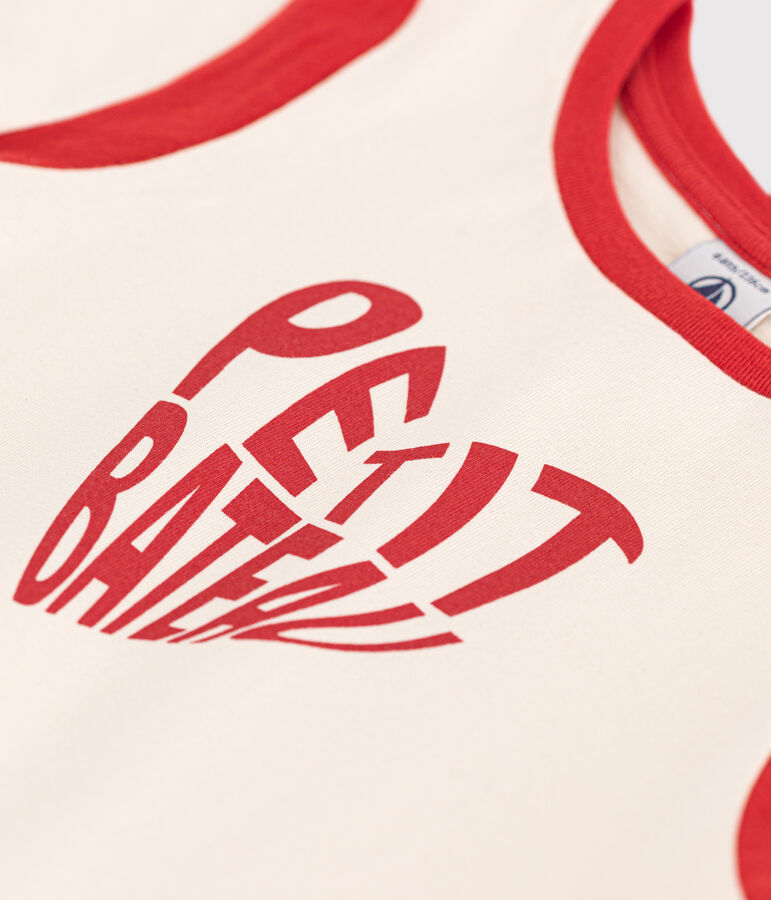 Camiseta de punto para ni&ntilde;a crudo