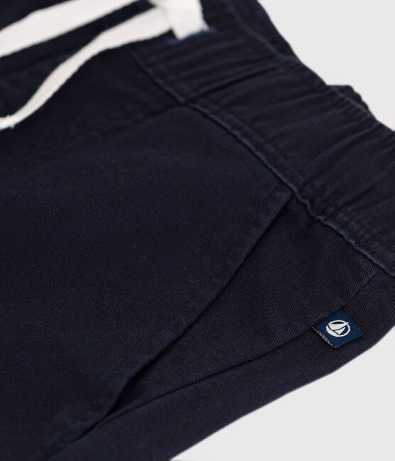Pantalón de tela de algodón para niño azul SMOKING