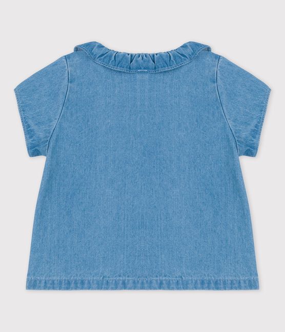 Blusa de tejido vaquero ligero ecológico para bebé azul DENIM CLAIR