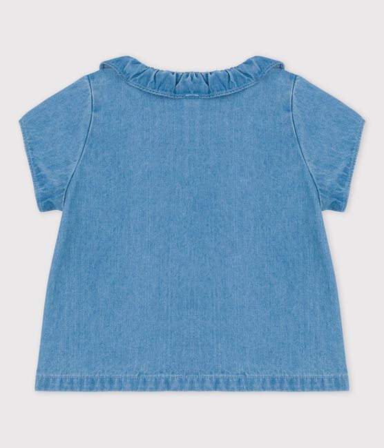 Blusa de tejido vaquero ligero ecológico para bebé azul DENIM CLAIR