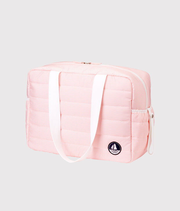 Bolsa de maternidad milrayas para beb&eacute; unisex rosa/blanco