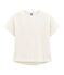 Camiseta manga corta infantil para niña blanco MARSHMALLOW/rosa COPPER