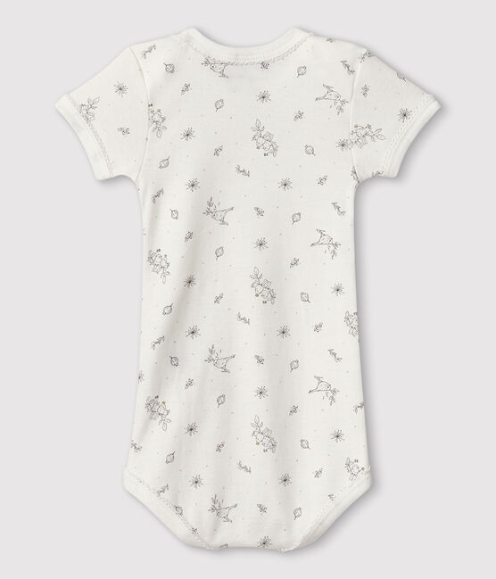 Body con estampado de pajarito de bebé niña blanco MARSHMALLOW/blanco MULTICO