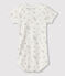 Body con estampado de pajarito de bebé niña blanco MARSHMALLOW/blanco MULTICO