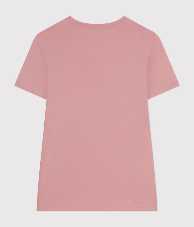 Camiseta L'Iconique lisa de algod&oacute;n de mujer rosa
