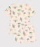 Pijama infantil corto de algodón con estampado de deportes blanco AVALANCHE/ MULTICO