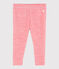 «Legging» mil rayas para bebé niña rosa POPPY/blanco MARSHMALLOW