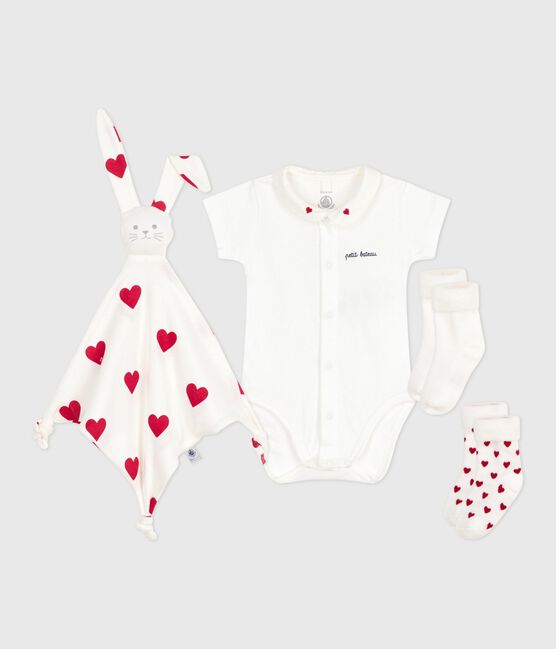 Conjunto de regalo con body, doudou y calcetines de algodón para recién nacido variante 1