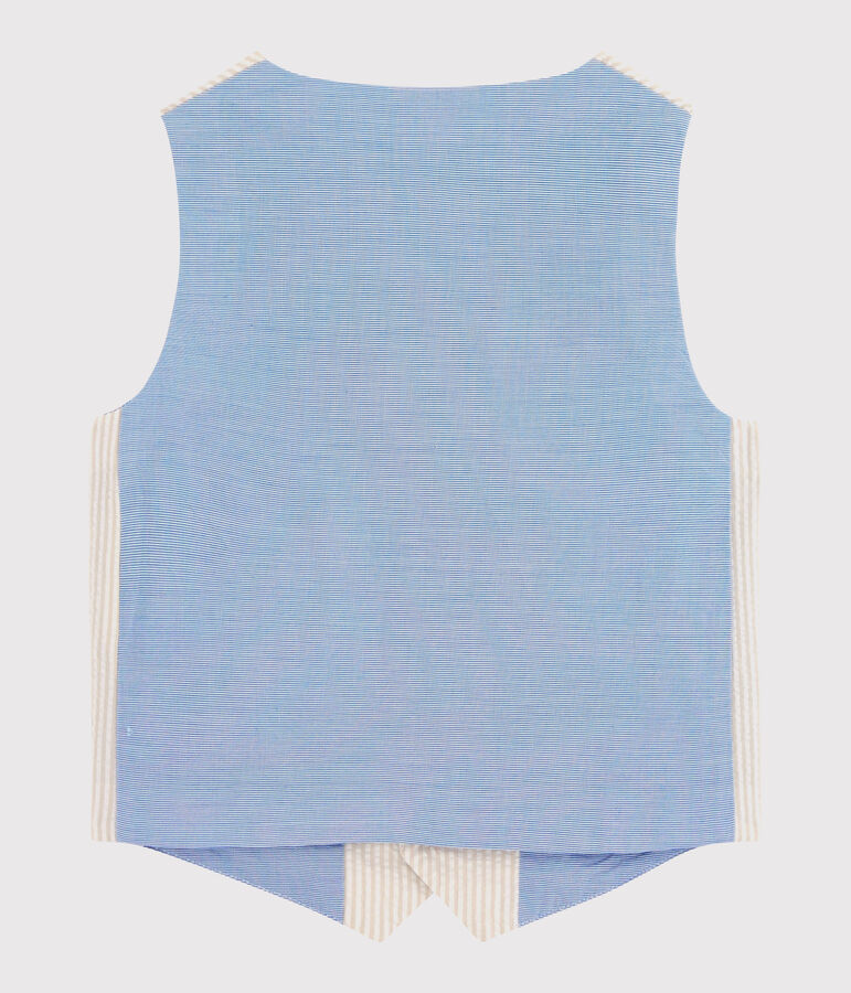 Chaleco sin mangas de ni&ntilde;o beige/blanco