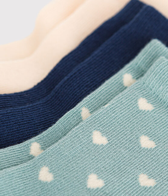 3 pares de calcetines de algodón con corazones para bebé variante 2