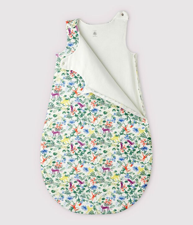 Saco de dormir de jungla de algod&oacute;n de beb&eacute; blanco/multicolor