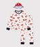 Pijama tipo disfraz infantil de algod&oacute;n de bombero blanco/multicolor