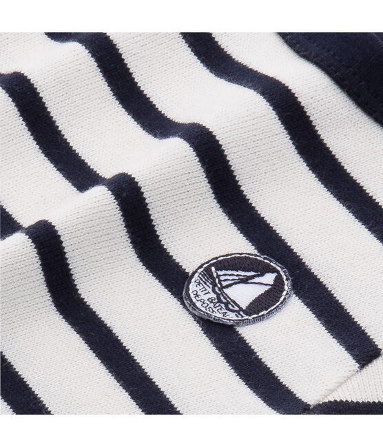 Jersey marinero emblemático para bebé unisex beige COQUILLE/azul ABYSSE