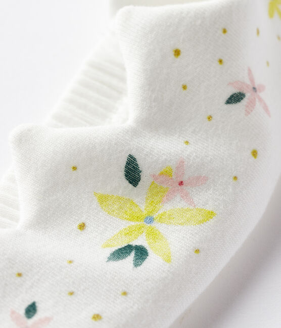 Corona de punto para bebé de niña blanco MARSHMALLOW