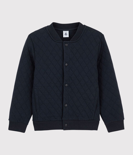 Cárdigan de tejido túbico acolchado de niño azul SMOKING