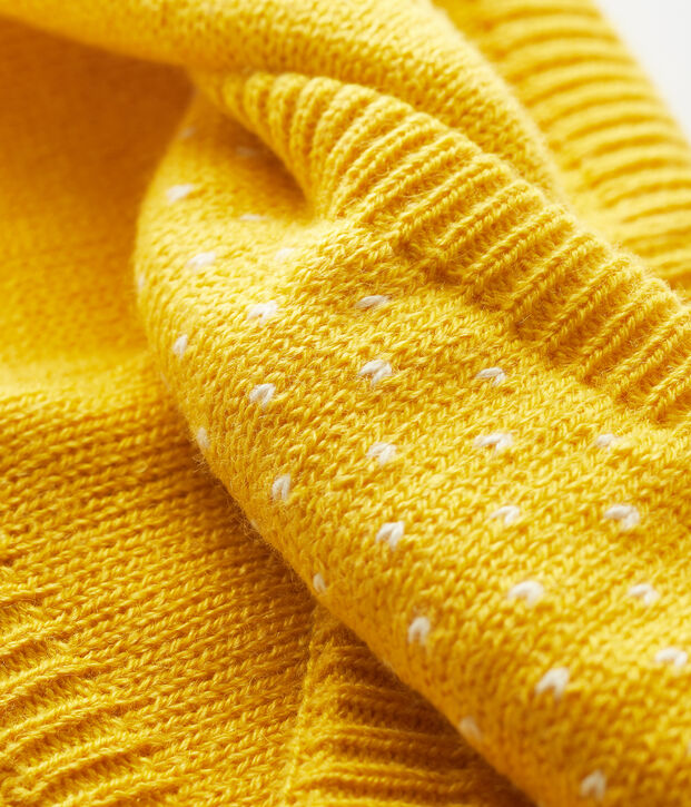 Braga de beb&eacute; con Jacquard amarillo/blanco