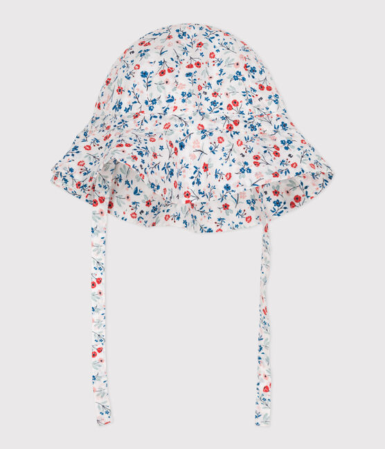 Capelina de popelina con estampado de flores para bebé niña blanco MARSHMALLOW/blanco MULTICO