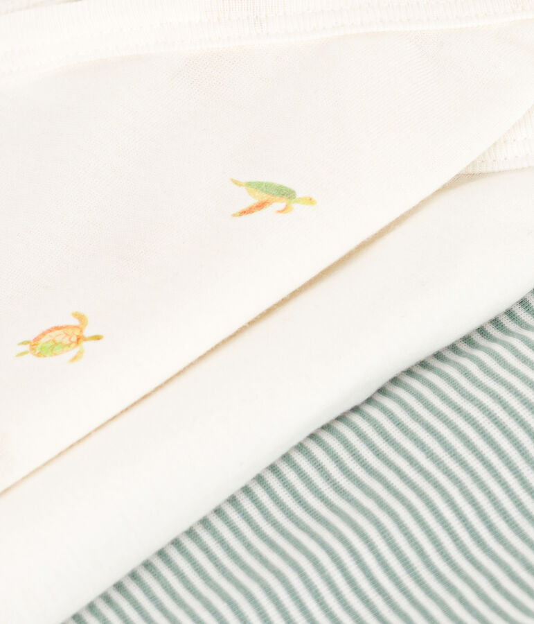 Juego de 3 bodis de algod&oacute;n de manga corta de algod&oacute;n para beb&eacute; multicolor