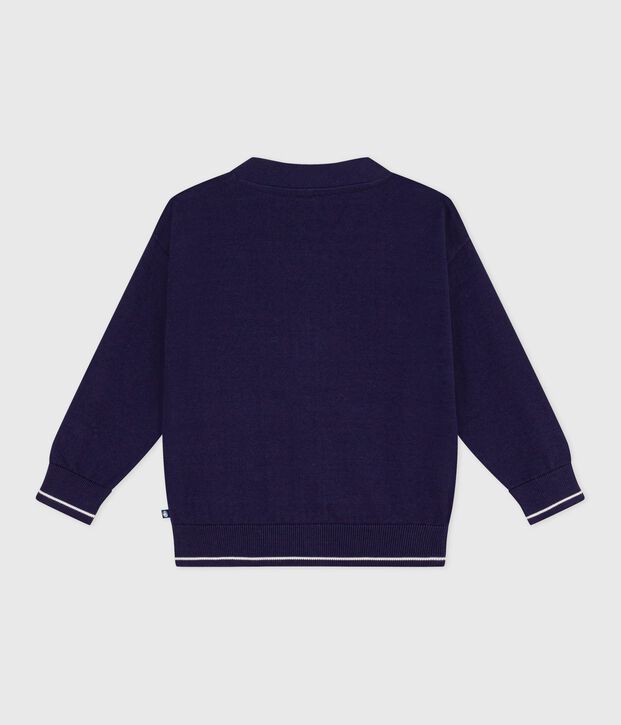 C&aacute;rdigan infantil liso de algod&oacute;n SOIR