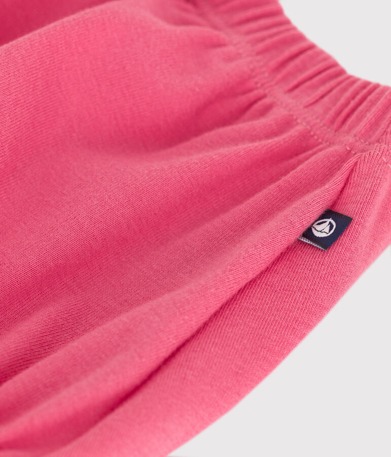 Pololo de algod&oacute;n liso para beb&eacute; rosa