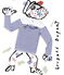 Camiseta marinera de mujer Serge Bloch blanco MARSHMALLOW/azul PERSE